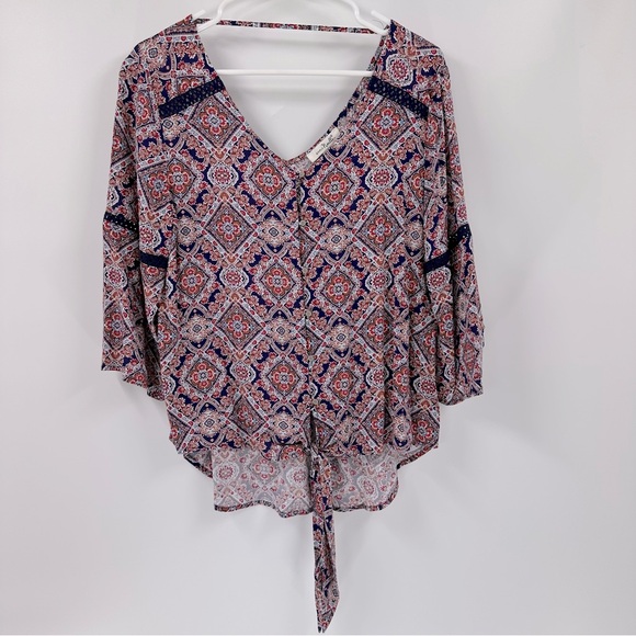 Simply Noelle Tops - SUMPLY NOELLE Sz XS (4-6) Double V-Neck Tie Front